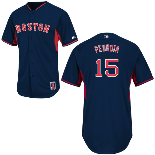 Dustin Pedroia #15 mlb Jersey-Boston Red Sox Women's Authentic 2014 Road Cool Base BP Navy Baseball Jersey
